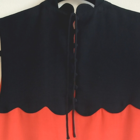 Victoria Beckham for Target Red and Black Dress with Scallop Details size small - Picture 4 of 7